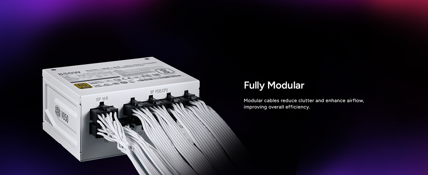 Cooler Master V850 SFX Gold 850W Fully Modular Power Supply White