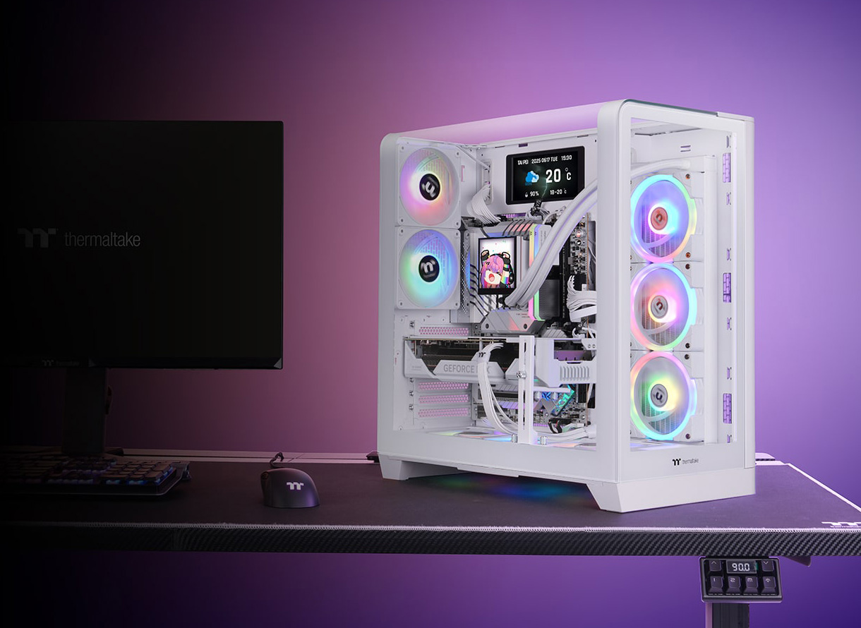 Thermaltake View 390 TG Computer Case - Snow 