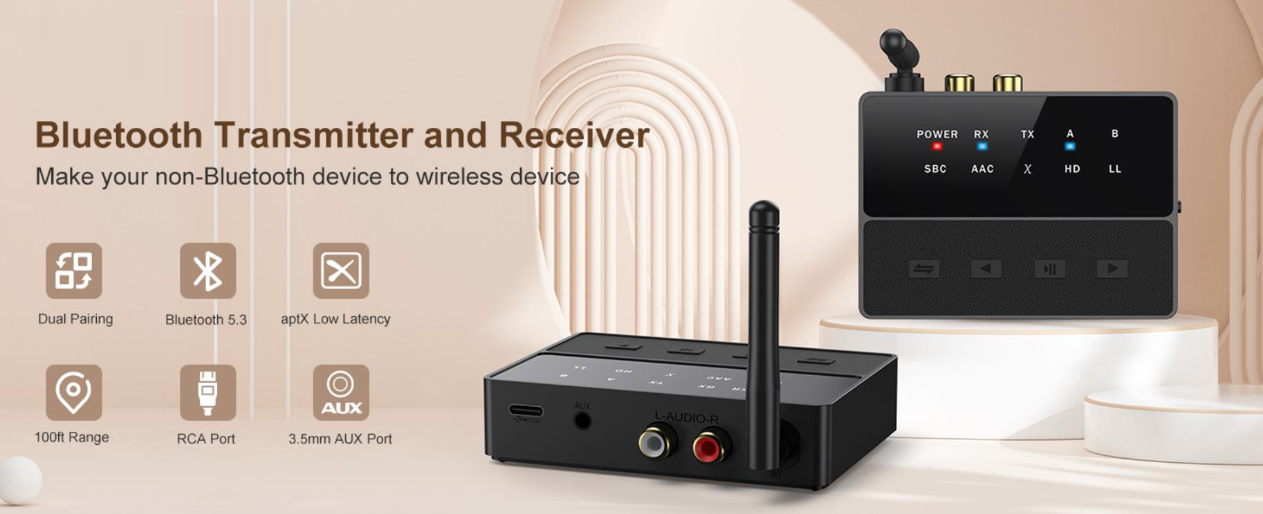 It needs to be pluged in. It doesn't include the adapter.