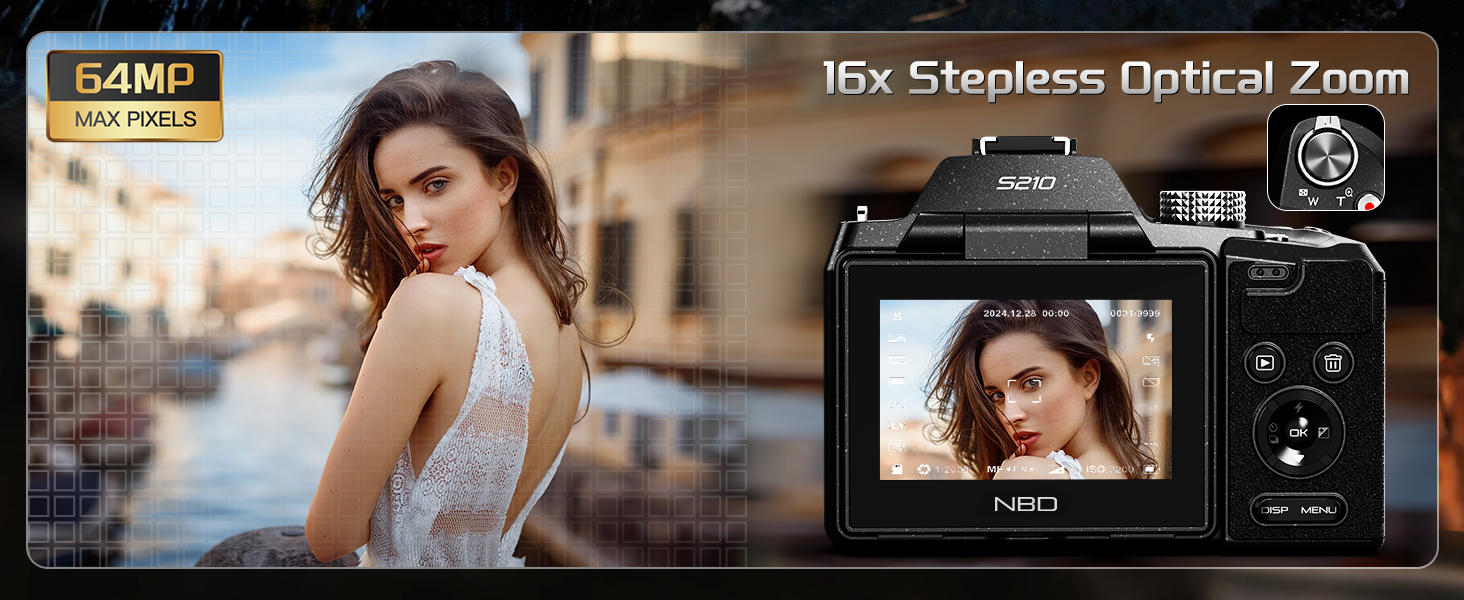 16x Stepless Optical Zoom