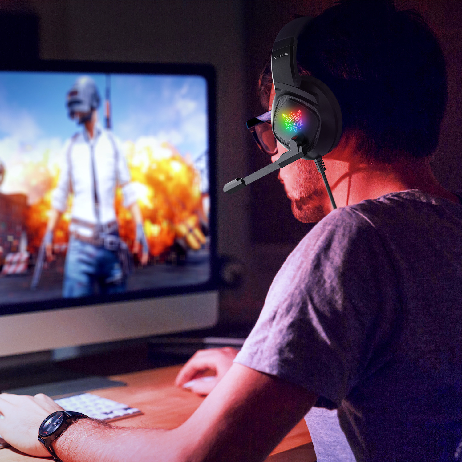 Gaming Headset with Noise Canceling Mic Over Ear Gaming Headphone for PS5
