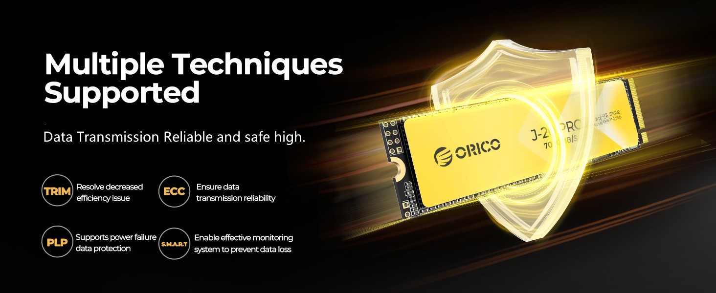 ORICO J20Pro 1TB PCIe Gen4x4 2280 NVMe M.2 3D NAND Internal Solid State Drive, Read Speed up to 7000