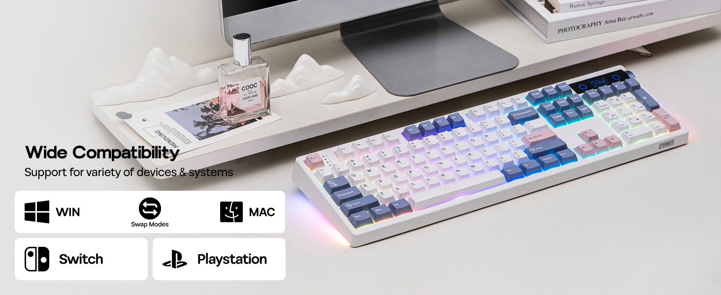 EPOMAKER TH108 PRO Full Size Mechanical Keyboard Wide Compatibility