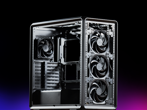 Cooler Master MasterFrame 600 Black ATX Mid-Tower PC Case