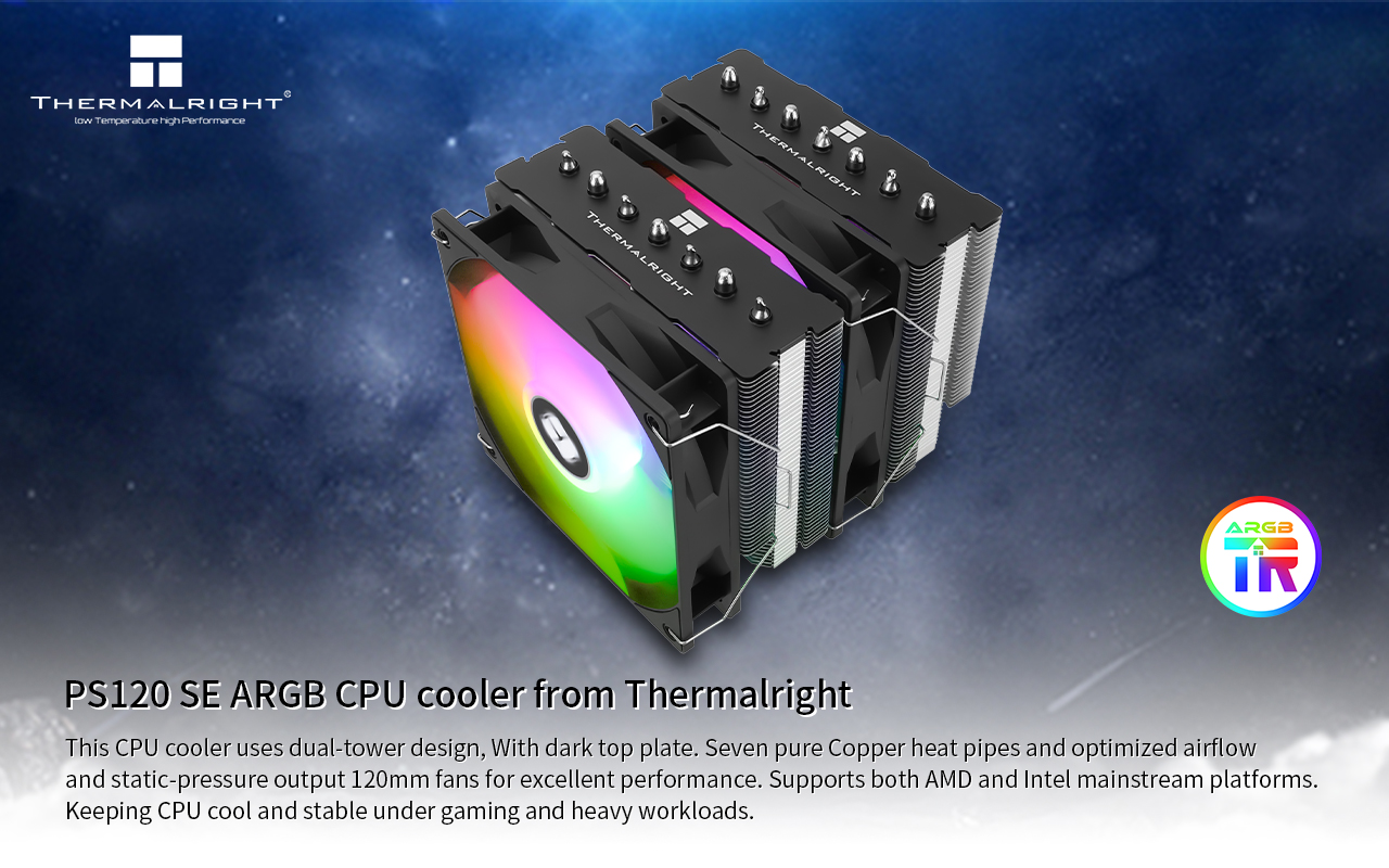 Thermalright Phantom Spirit 120 SE ARGB High-Performance CPU Cooler ...