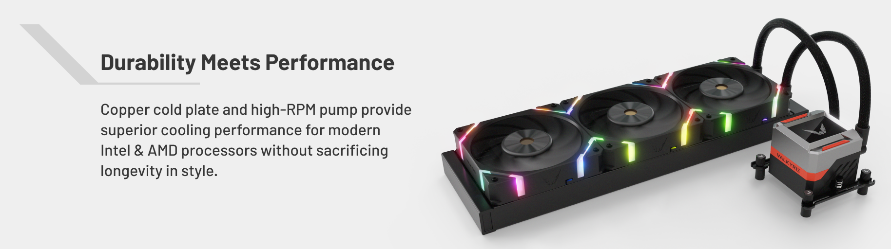 Durability Meets Performance   Skived copper cold plate and high-RPM pump provide superior cooling p