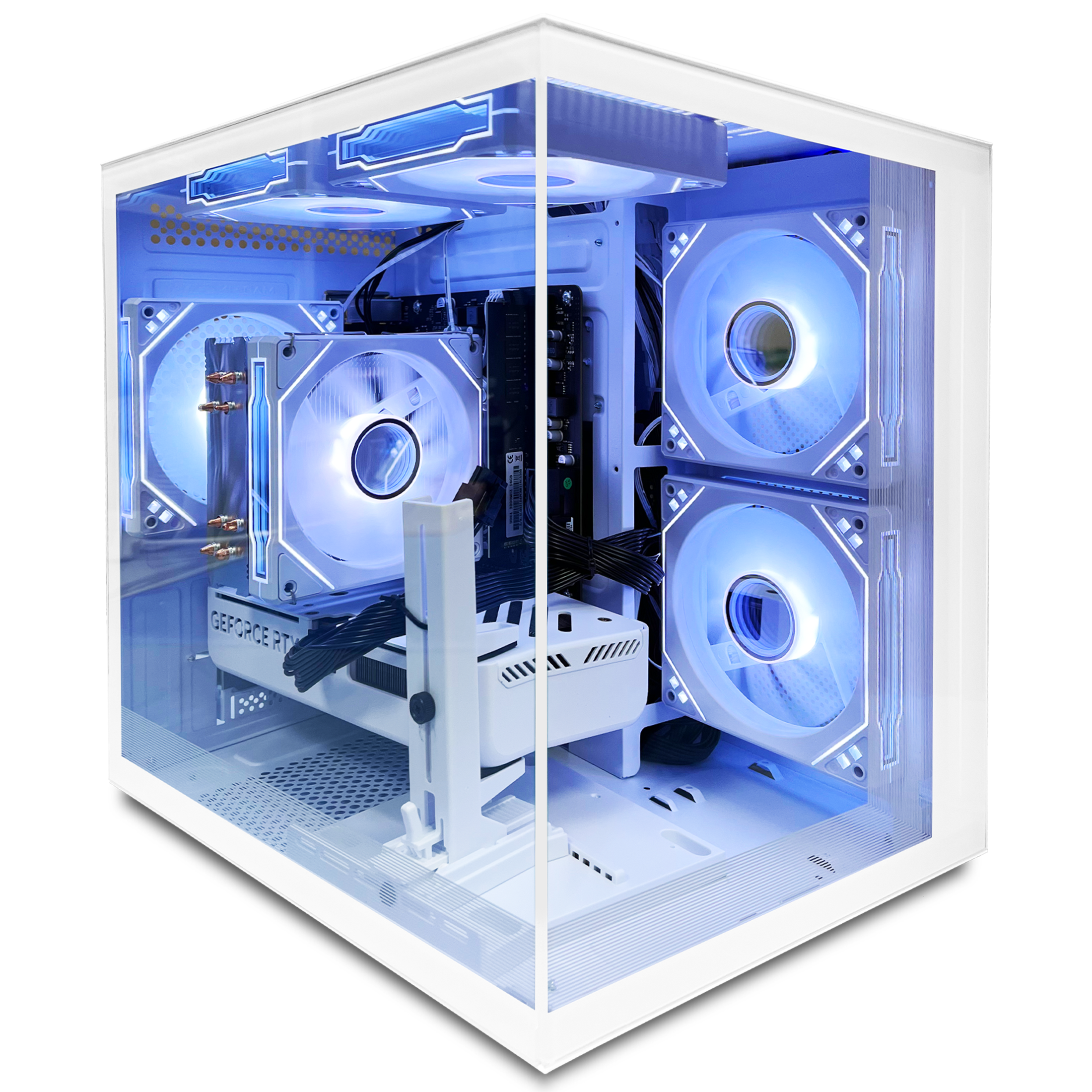 Suevery Gaming PC Desktop - AMD Ryzen 7 5700X, NVIDIA RTX 5060 8GB, 16GB DDR4, 1TB NVMe SSD, RGB li