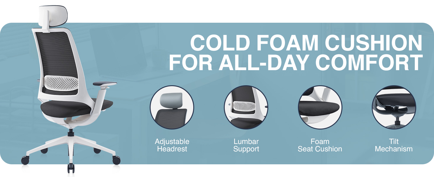 supportive mesh office chair, ergonomic task chair with lumbar support, modern home office chair