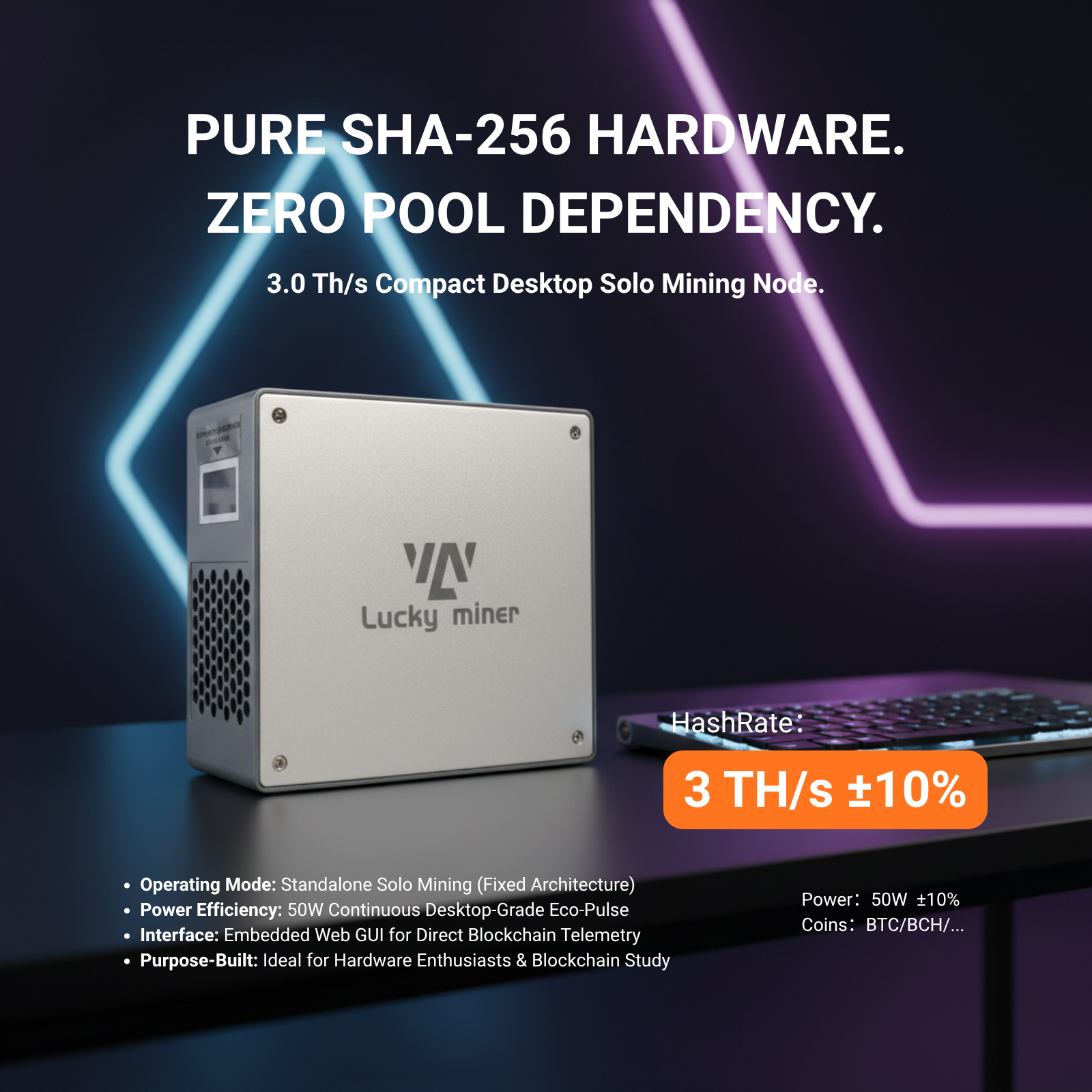 Luckyminer LV07 Pro Desktop Solo Miner