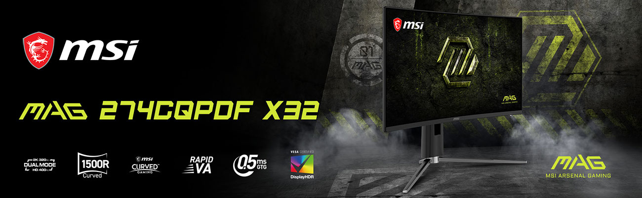 MSI MAG 274CQPDF X32 Gaming Computer Monitor banner