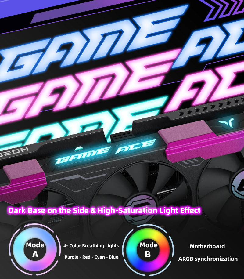 YESTON RX 9060 XT 16G D6 GAME ACE OC Graphics Card