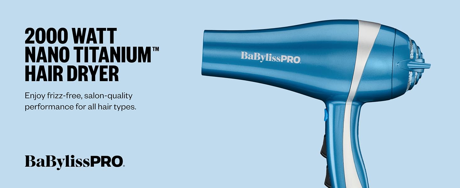 BaBylissPro BNT5548 Nano Titanium Lightweight Ionic Hair Dryer