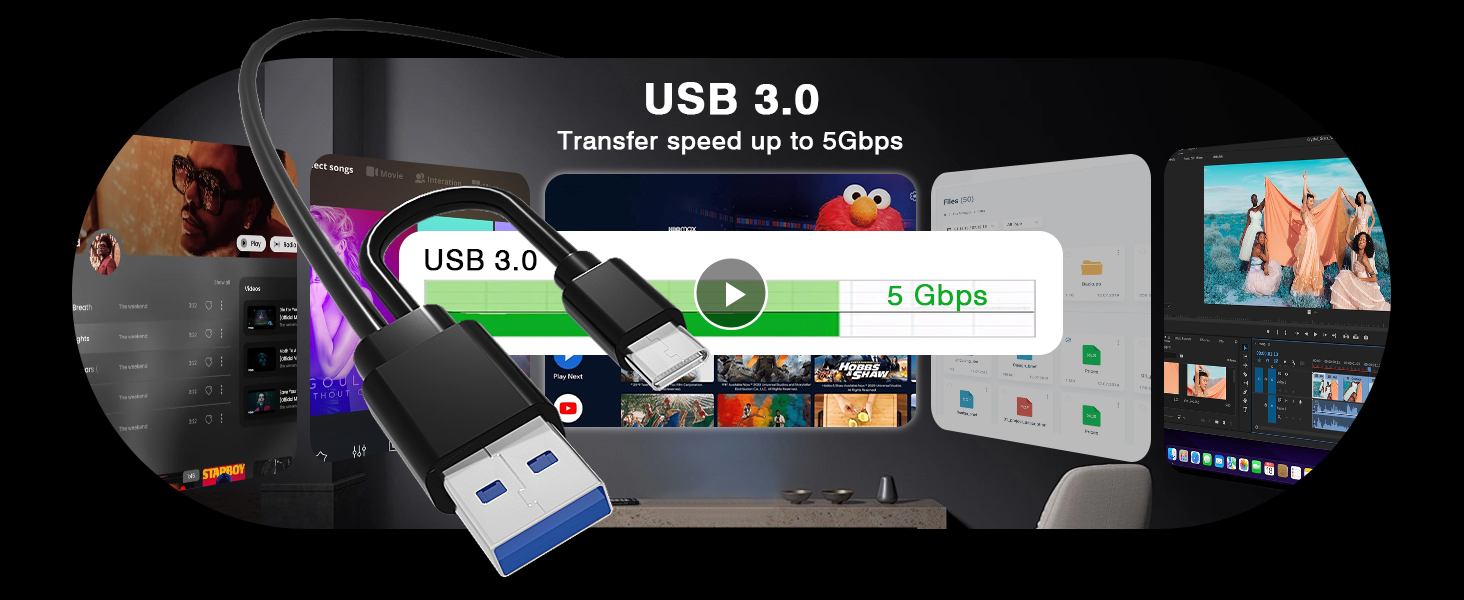 External Blu ray Drive for Laptop, Blu Ray Burner, USB 3.0 Type-C External Bluray DVD Drive