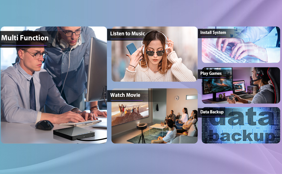 IHDAPP [7 in 1] External CD DVD Drive for Laptop with 4 USB Ports and TF/SD Card Slots USB 3.0 Porta