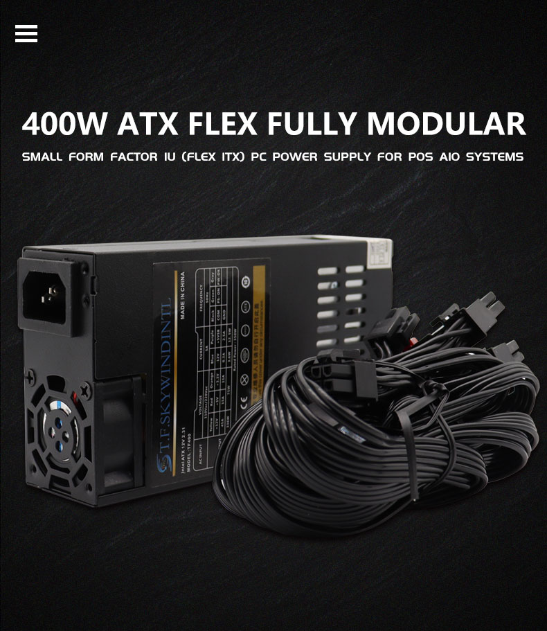 T.F.SKYWINDINTL Modular Flex ATX PSU PC Power Supply Flex PSU 350W 1U