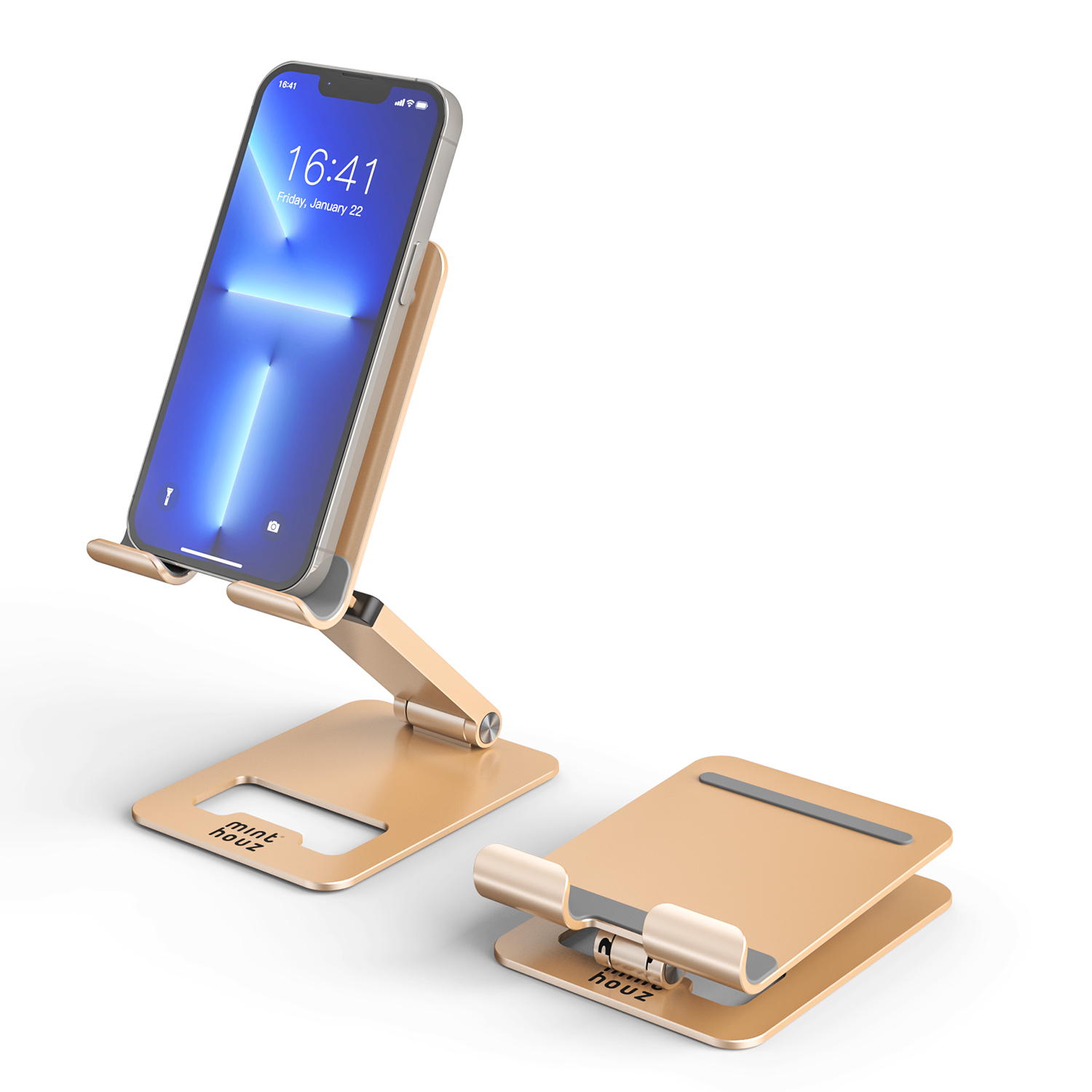 Cell Phone Stand,Minthouz Adjustable & Foldable Desk Phone Stand