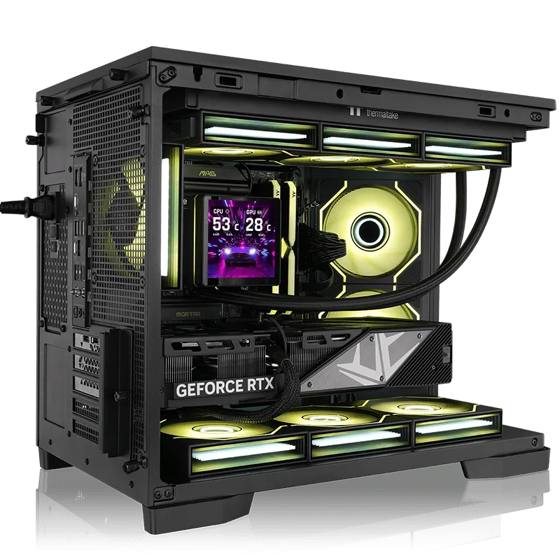 Thermaltake Arcus 280 TG ARGB Micro Tower Chassis - Black
