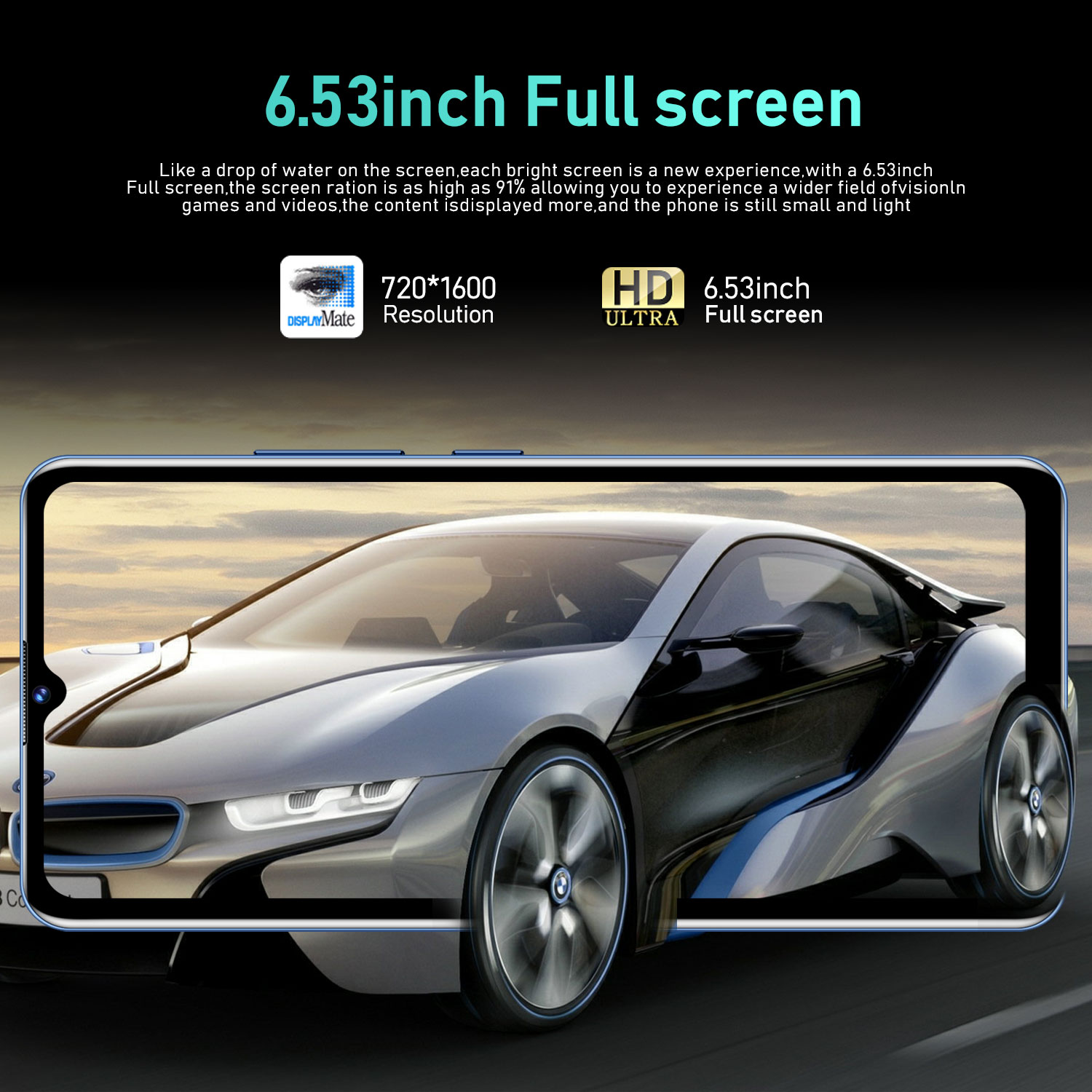 Full Screen smartphone android cellphone moblie phone unlocked