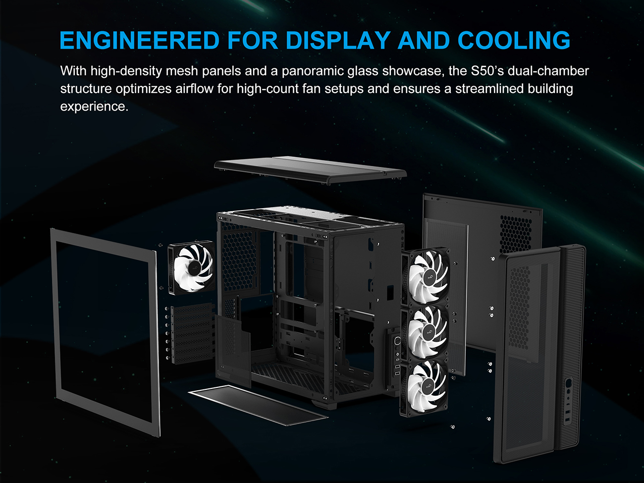 SAMA S50 ATX Mid Tower Case - Black