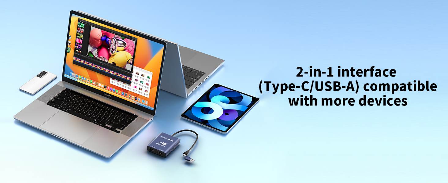 2-in-1 interface satisfies daily use with various devices.Supports multiple operating systems, such