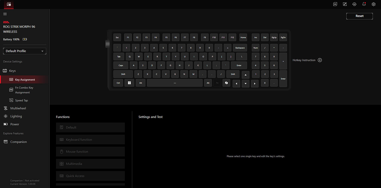 ASUS ROG Strix Morph 96 Wireless Mechanical Gaming Keyboard