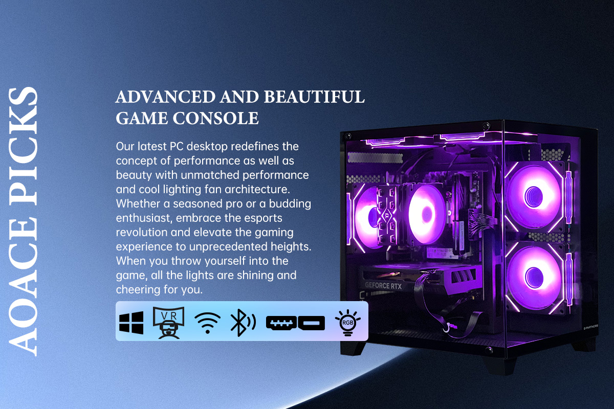 AOACE Gaming PC Desktop INTEL Core i5 13400F 2.5 GHz, NVIDIA RTX 4060 ...