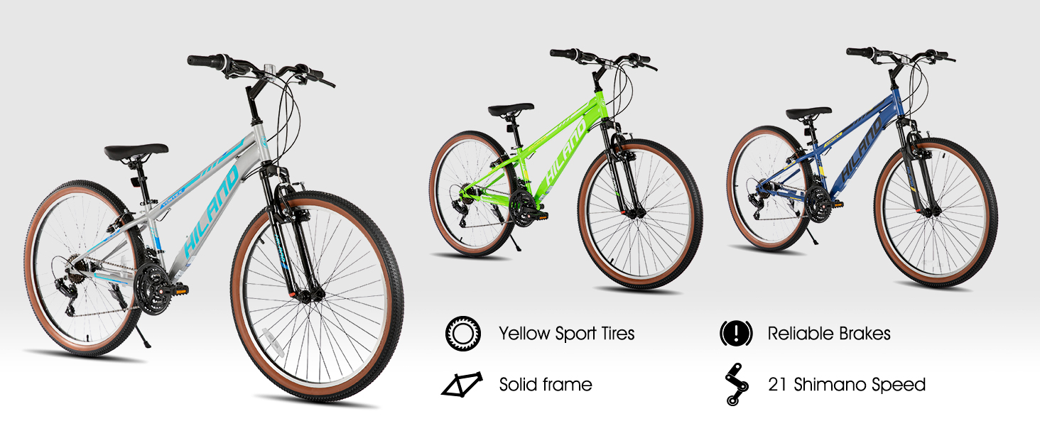 mountain bike MTB mountain bicycle men women adult mens womens 21 speed hardtail v brake 26 inch