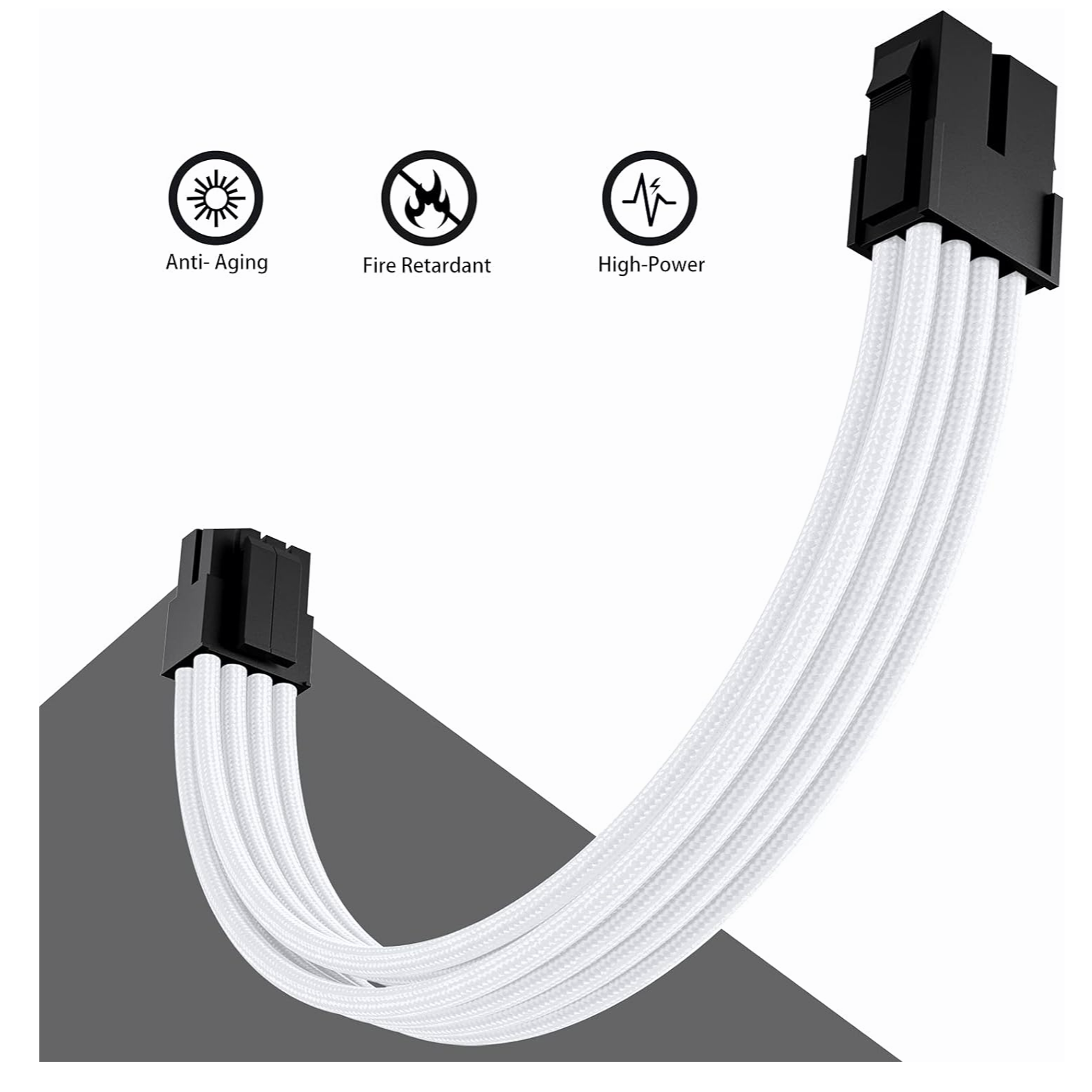 Cable Extension Sleeved Custom Mod GPU PC Power Supply Soft Nylon Braided