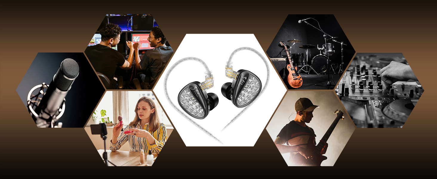 KZ ZA12 in Ear Monitor Wired Earbuds With Microphone