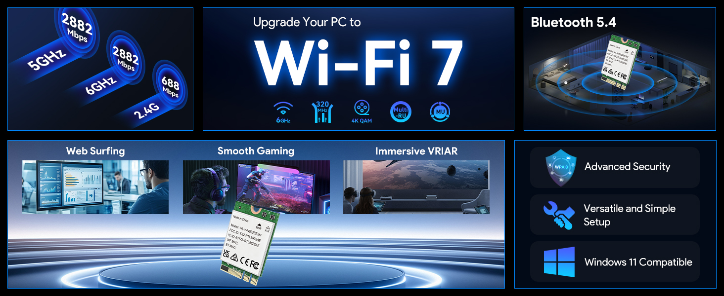 Wi-Fi 7 NGFF M.2 Card