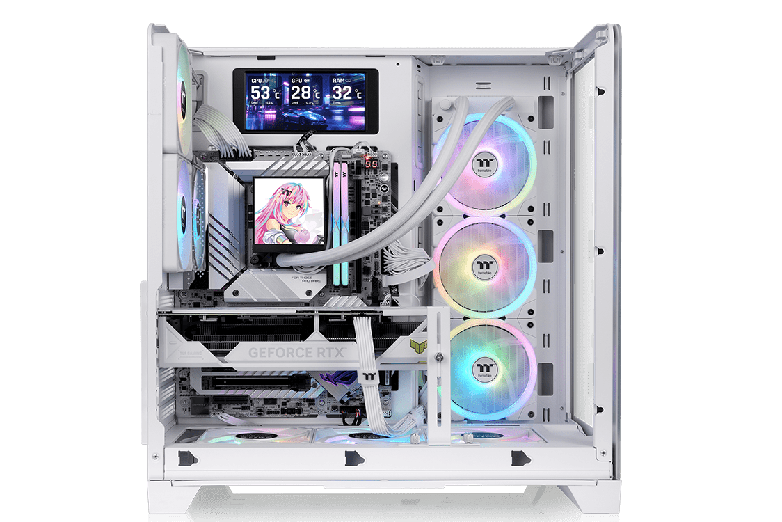 Thermaltake View 390 TG Computer Case - Snow 
