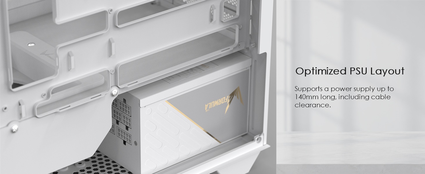 Formula V Line Crystal Z3 Plus White Mid-Tower ATX PC Case