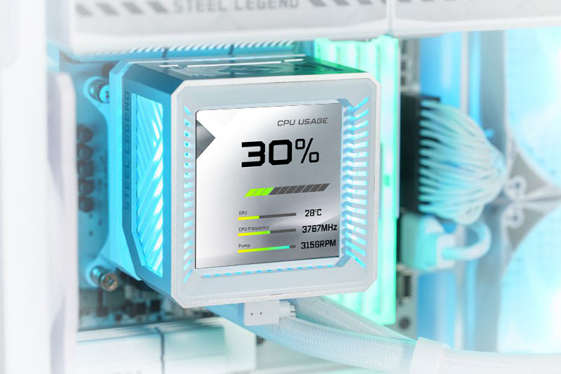ASRock Steel Legend 360 LCD AIO Liquid Cooler