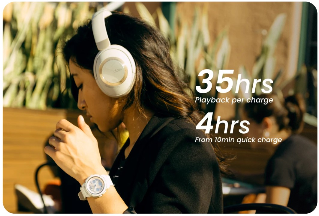 ●Fallett● Crack Leather Moonback Black FA2403BG03BK Cleer Audio, Alpha Noise Cancelling Bluetooth Headphones