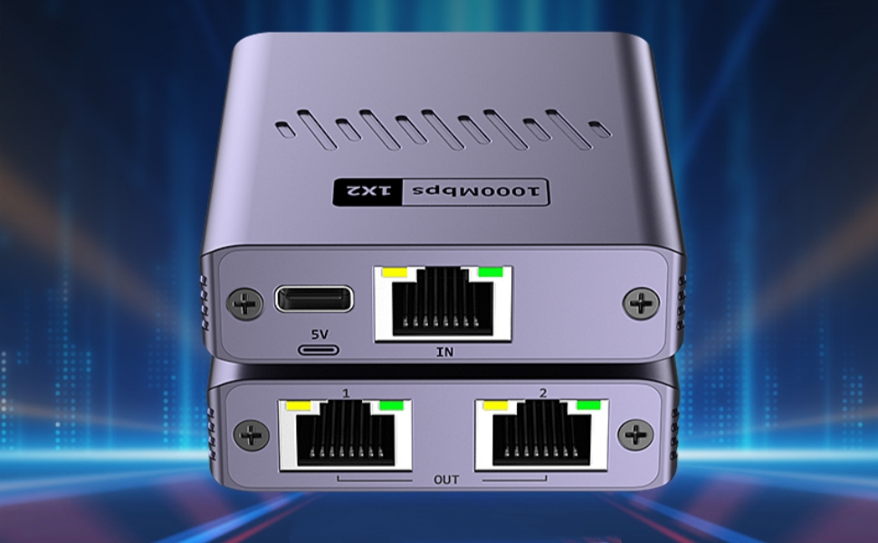 Ethernet Splitter 1 to 2 1000Mbps, Gigabit Ethernet Splitter,LAN Network Splitter