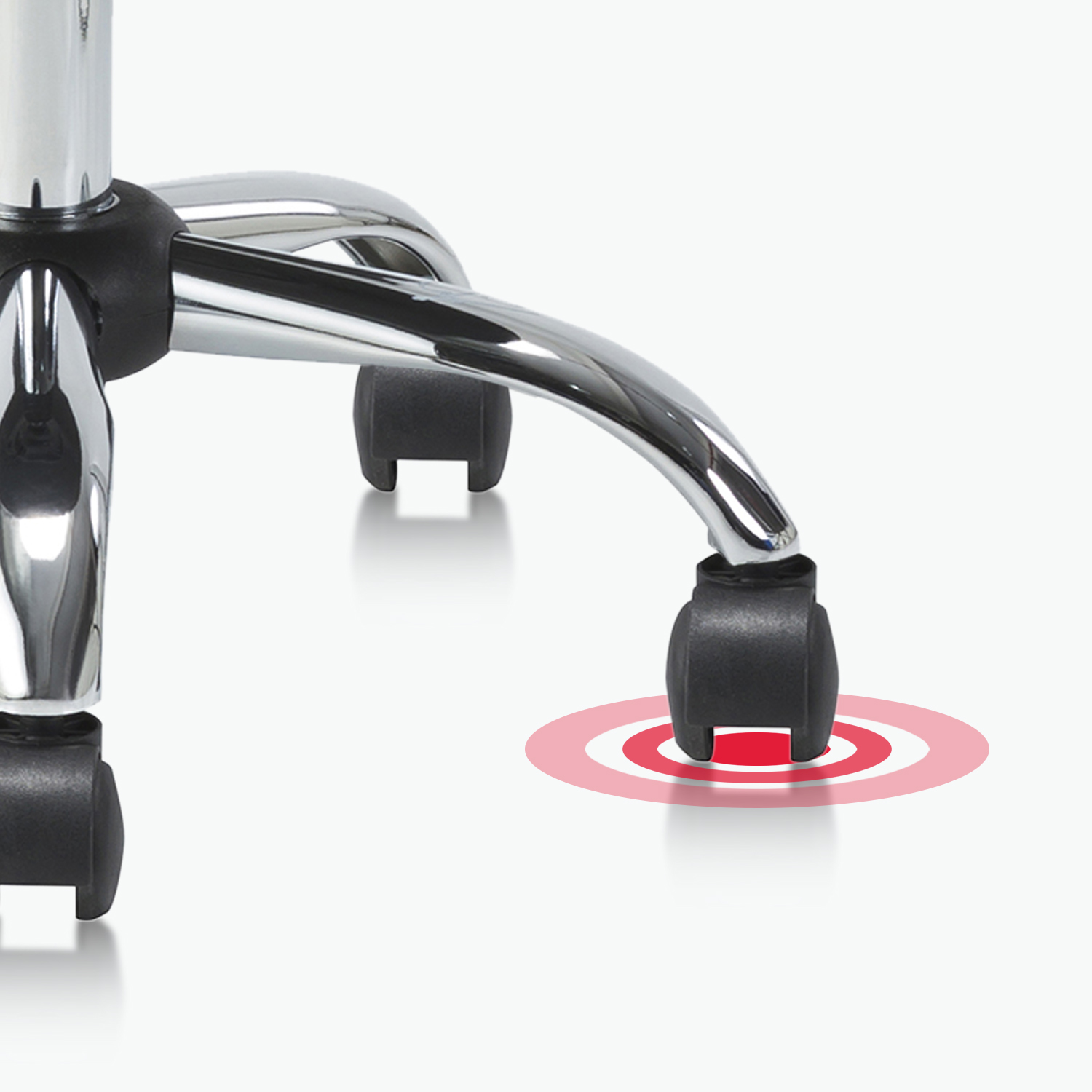 Round Rolling Stool Swivel with Wheels Adjustable Height