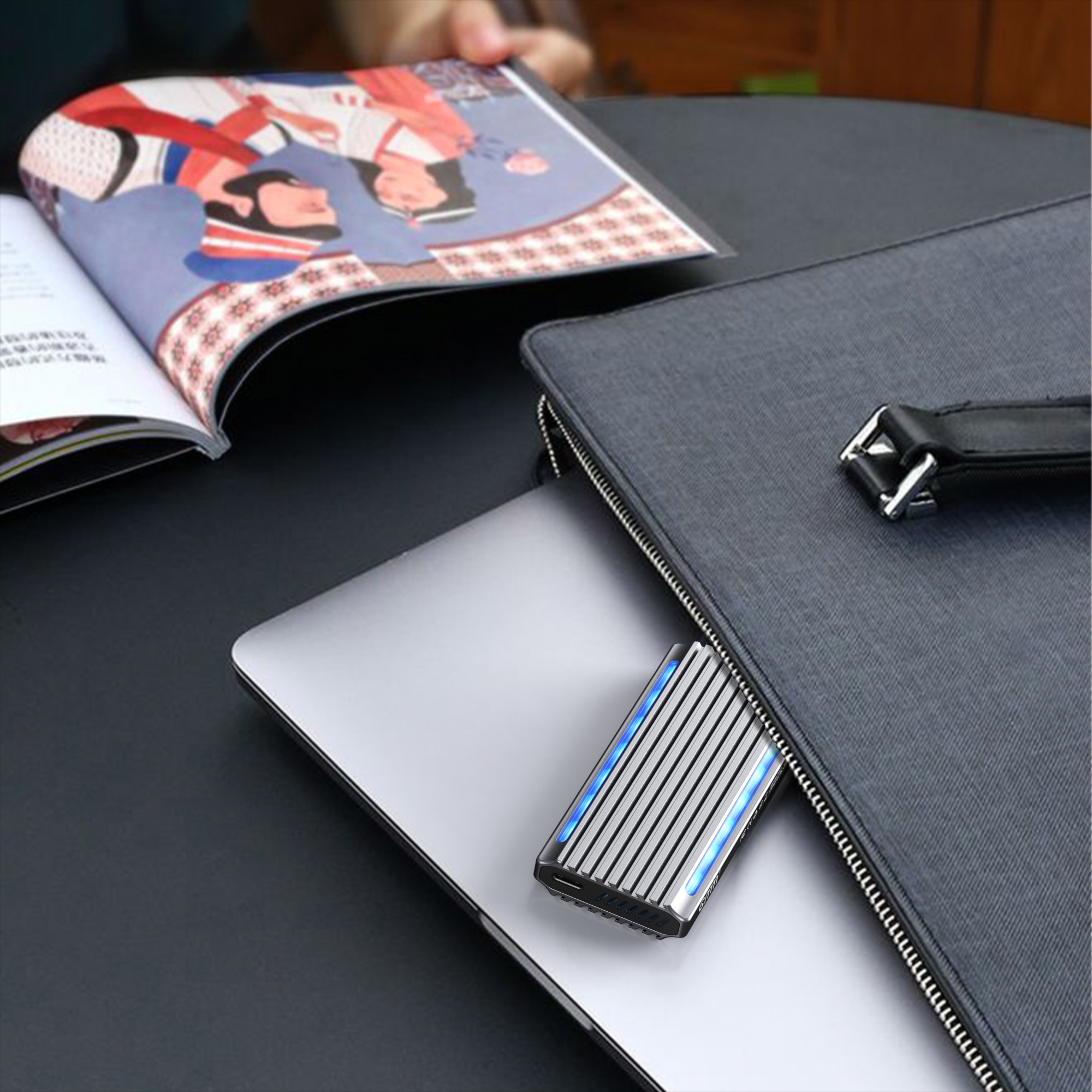 GMM SSD enclosure supports NVMe or SATA protocol, NVMe can reach up to 10gbps bandwidth. Our SSD enc