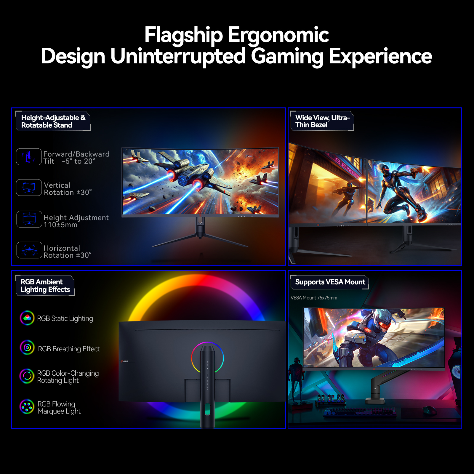 Flagship Ergonomic Design Uninterrupted Gaming Experience