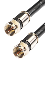 SatelliteSale Digital RG-6/U 75 Ohm Coaxial Cable with F-Type Connectors Cord