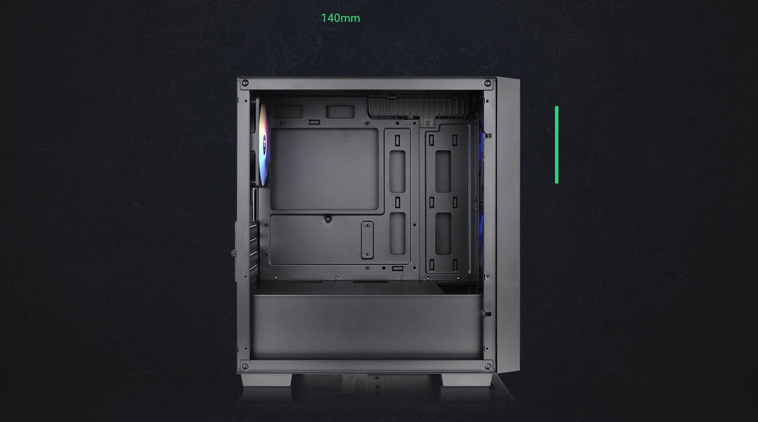 Thermaltake Versa H16 TG ARGB Black Micro ATX Tower Case