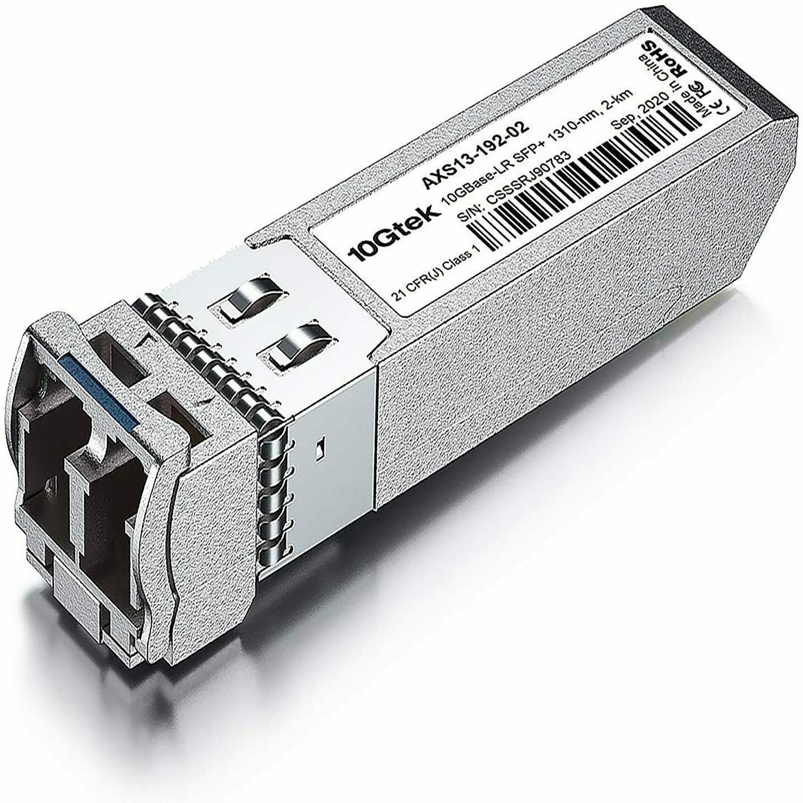10GBase-SR SFP+ Transceiver, 10G 850nm MMF, up to 300 Meters 