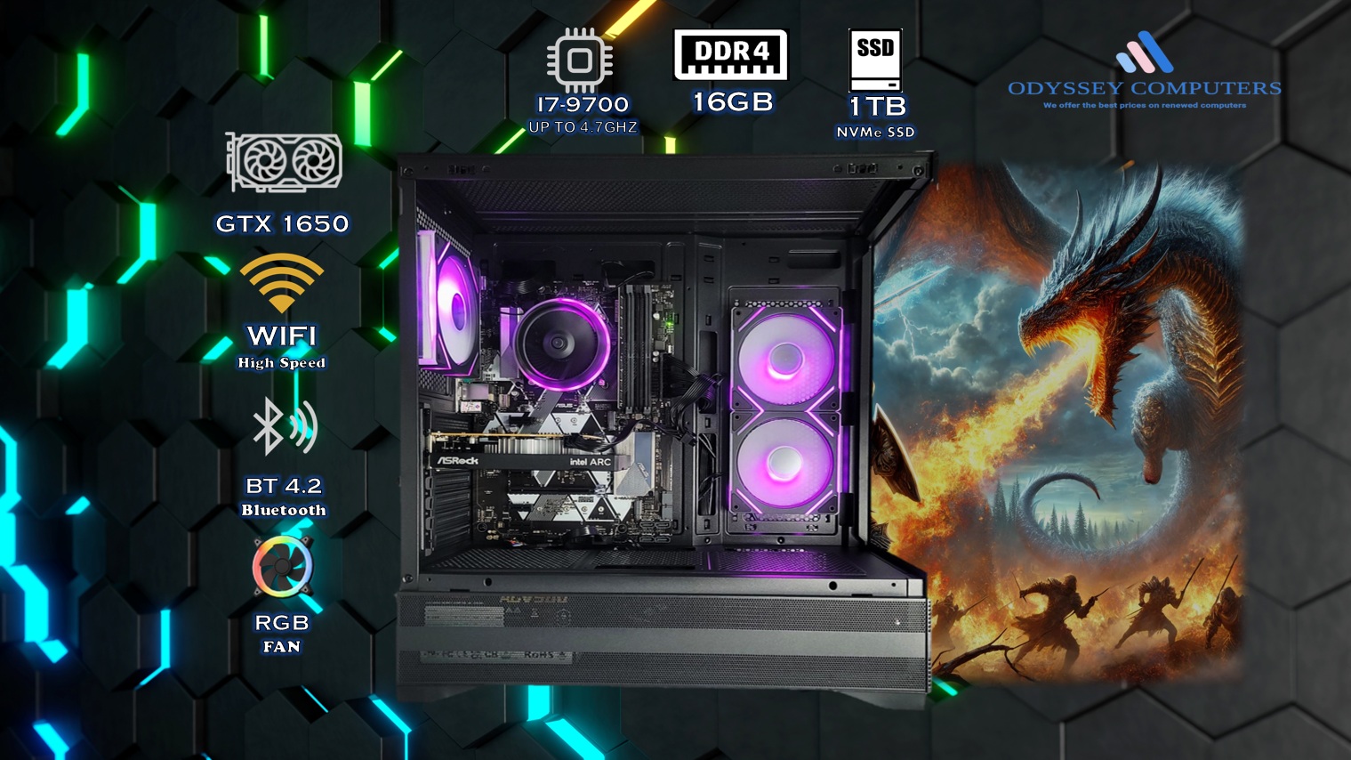 BLACK WIDOW GAMING PC GTX 1650 SPECS