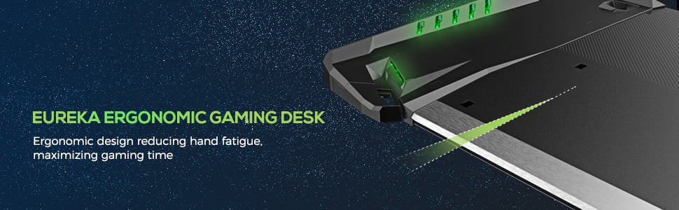 Eureka Ergonomics I1 Gaming Computer Desk with cable management ZX