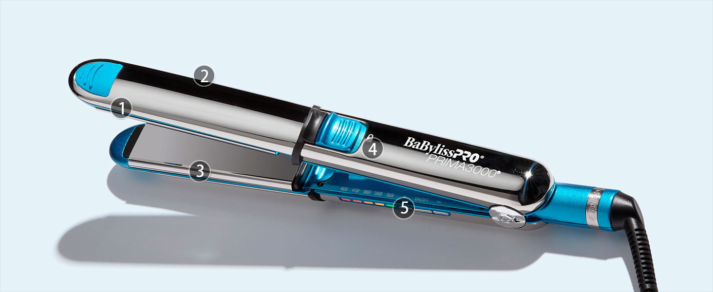 BaBylissPRO Nano Titanium™ Limited Edition Black & Blue 1 1/4-inch Prima3000 Styling Iron
