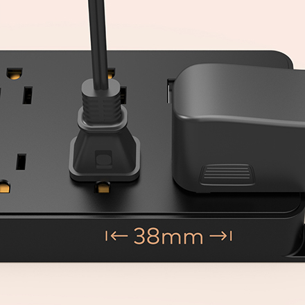 power strip with widely spaced