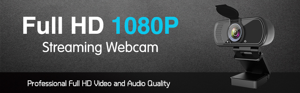 HZQDLN 1080P Streaming Webcam with Professional Full HD Video and Audio Quality