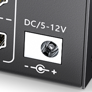 DC5V port for power supply External power supply is not required for normal USB device. DC5V power c