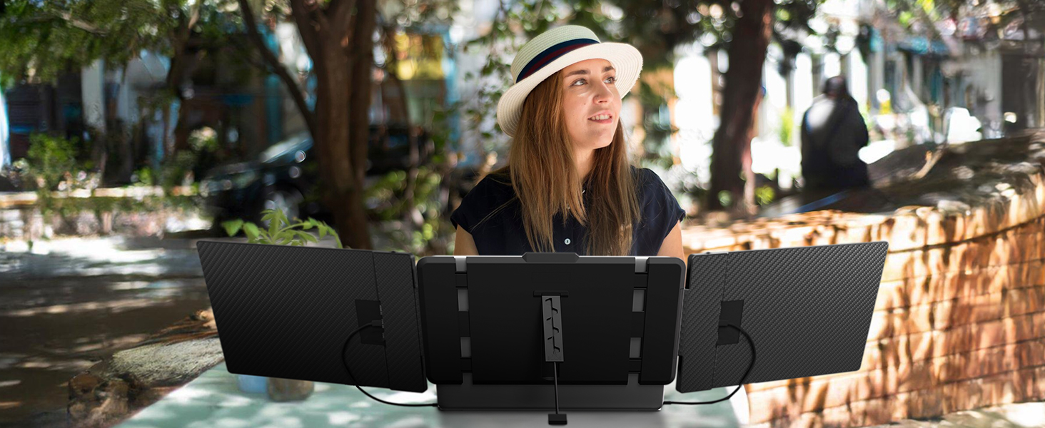laptop monitor at outdoor