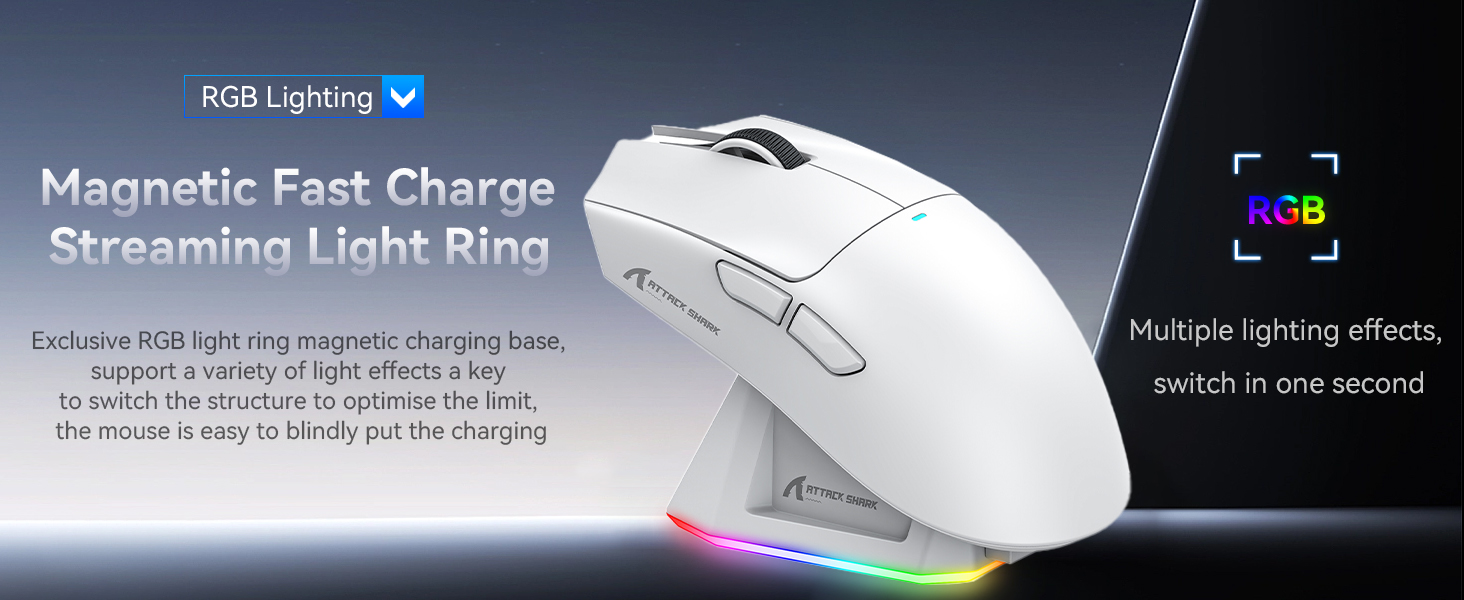 Ultra-Light Triple Mode (Wired, 2.4GHz Wireless & Bluetooth) Gaming Mouse, PAW3311 Optical Sensor, u