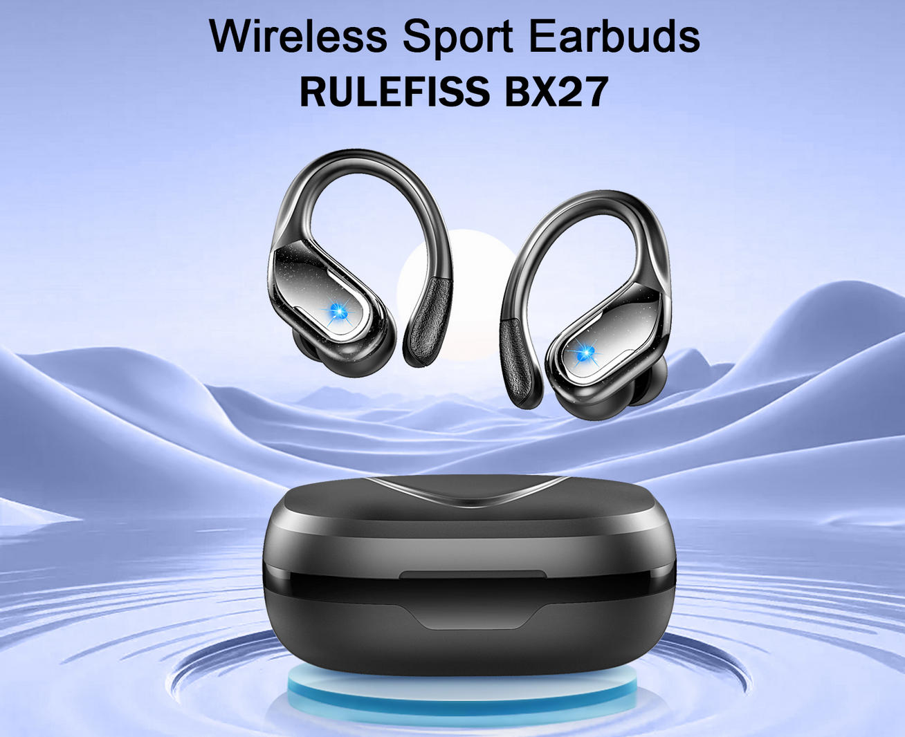 Wireless Earbuds Sport Bluetooth Headphones 5.4, Bluetooth Earbuds 75Hrs Stereo, 4 HD Mic, Over-Ear